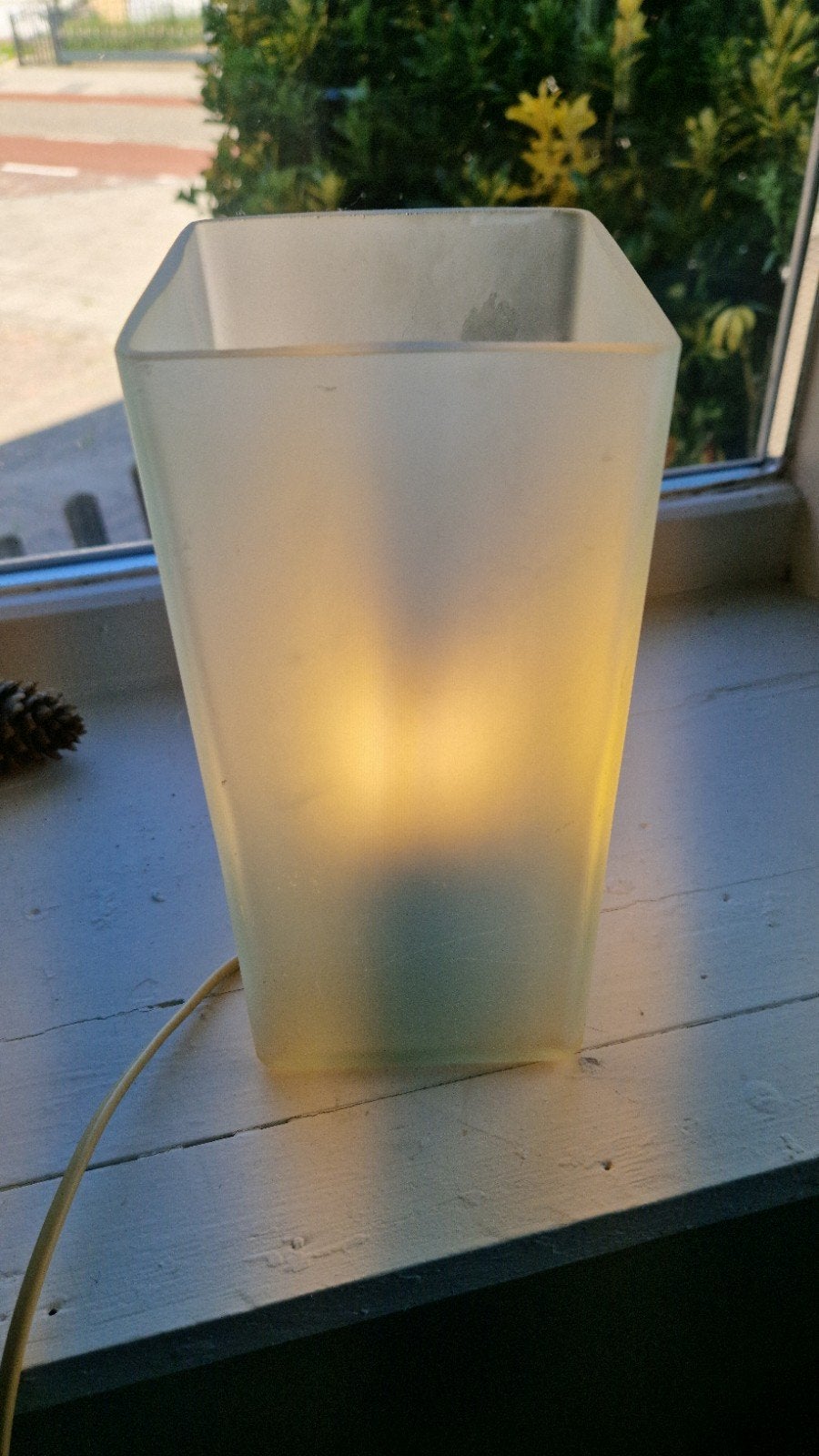 Vintage Jan de Bouvrie voor Ikea 'Ice Cube' lamp, Ophalen, Glas, IKEA, Design