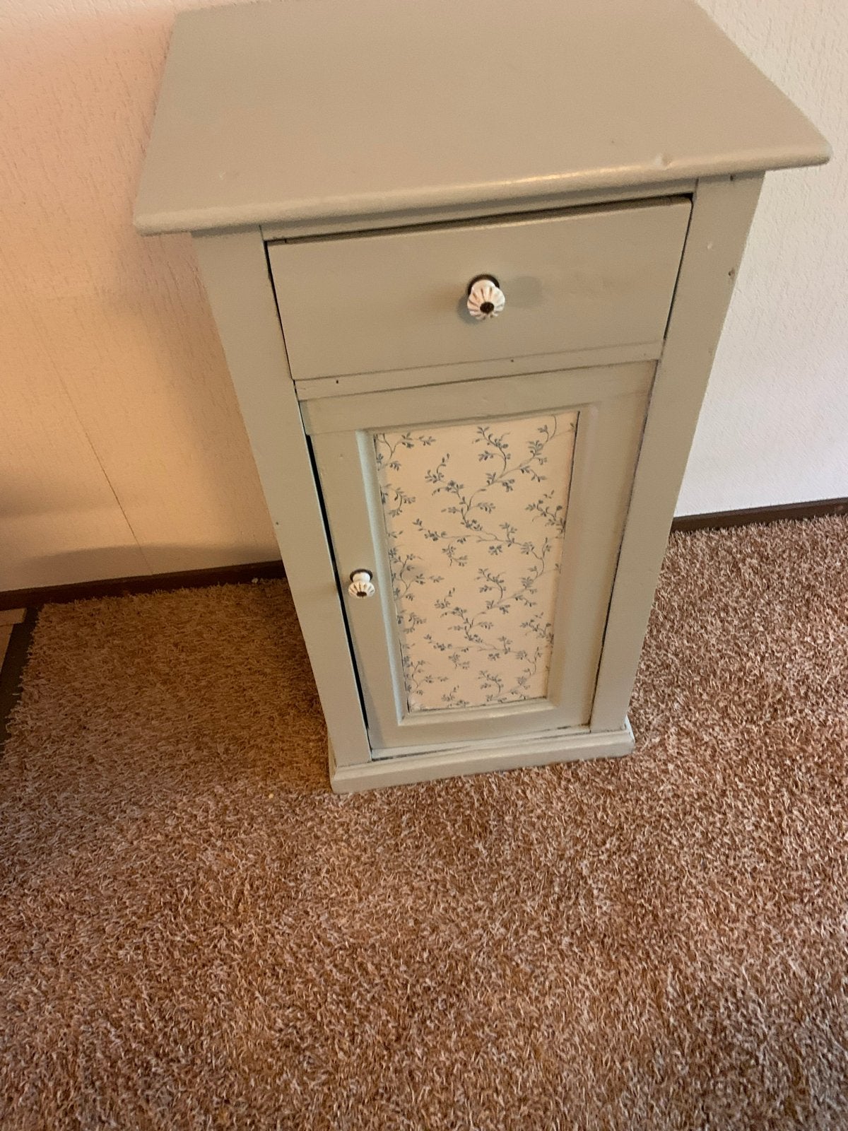 Vintage nachtkastje/bijzettafel met lade en kastje, Ophalen