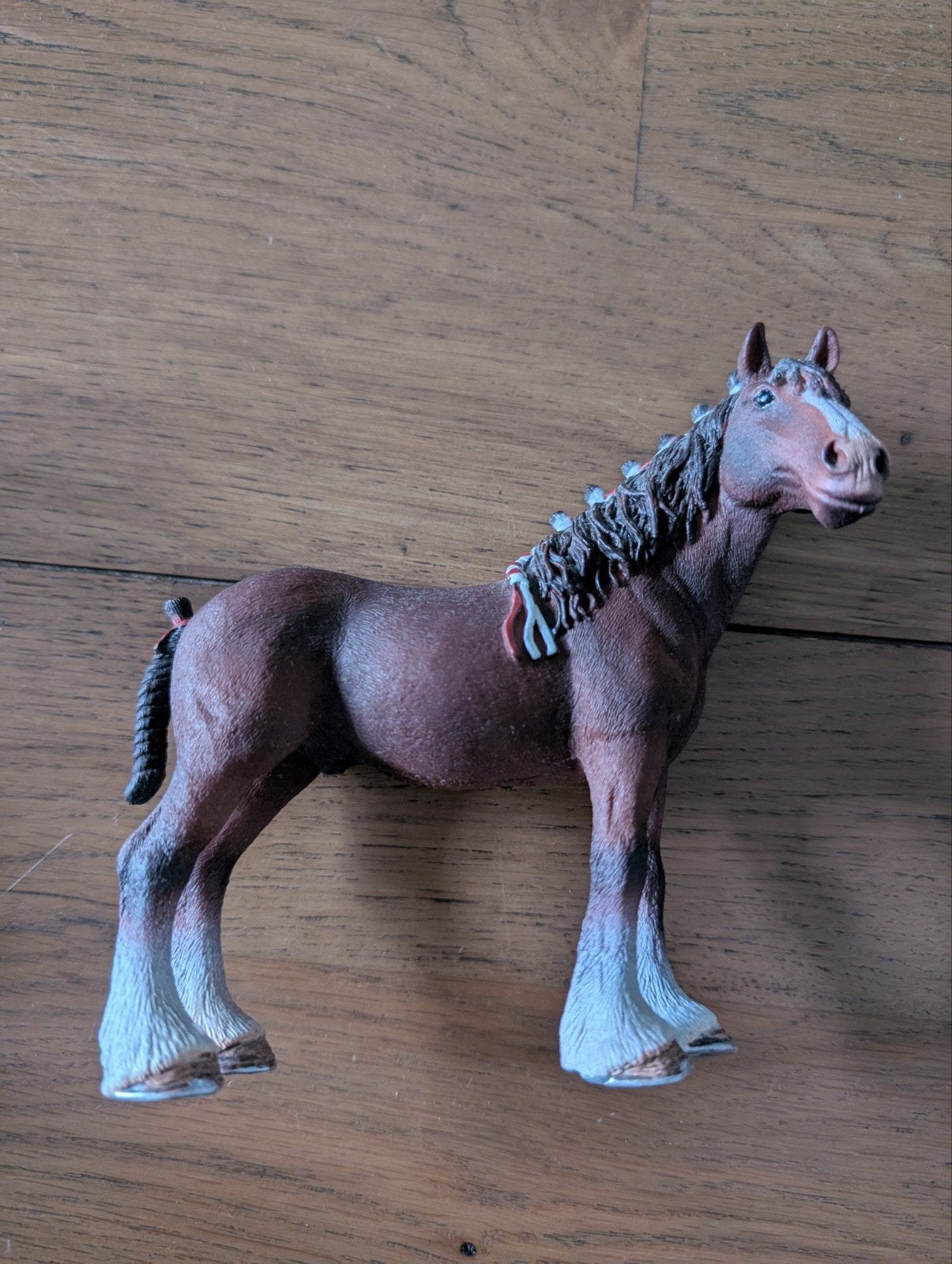 Schleich 13732 Clydesdale merrie paard oud model, Ophalen of Verzenden, Gebruikt, Paard, Beeldje of Figuurtje