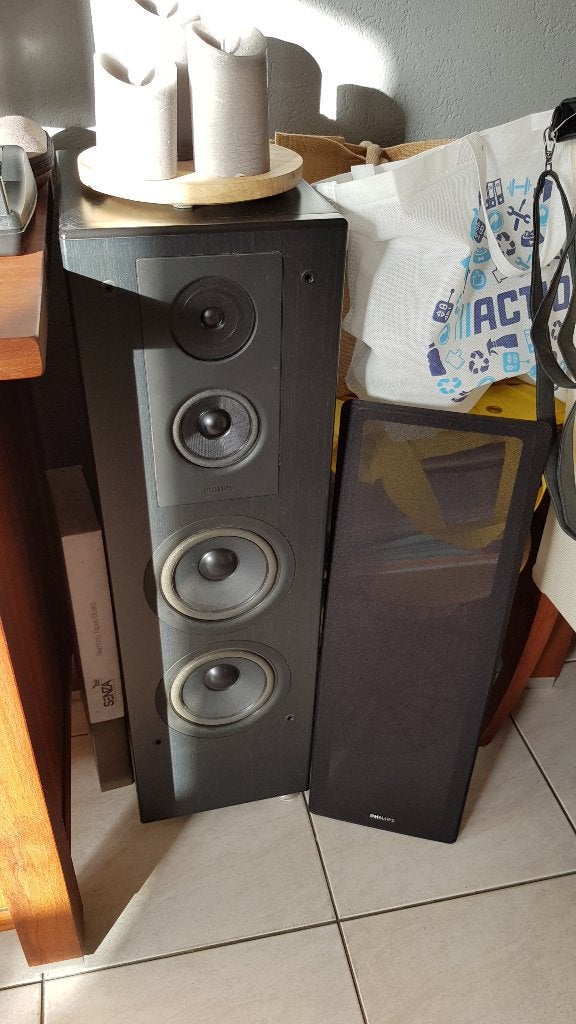 philips speakers, Audio, Tv en Foto, Ophalen, Gebruikt, 60 tot 120 watt, Vloerstaande luidspreker