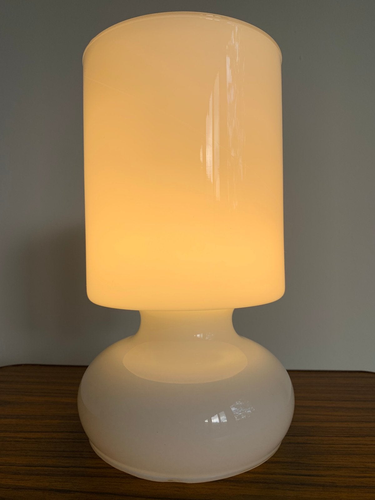 Vintage IKEA Lykta tafellamp (mushroomlamp) wit, Ophalen, Vintage, Wit, Zo goed als nieuw