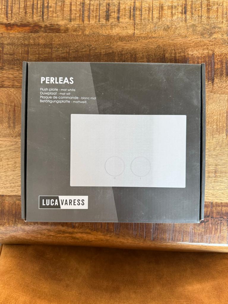 Luca Varess Perleas Bedieningspaneel Mat Wit, Huis en Inrichting, Badkamer | Complete badkamers, Ophalen of Verzenden, Nieuw