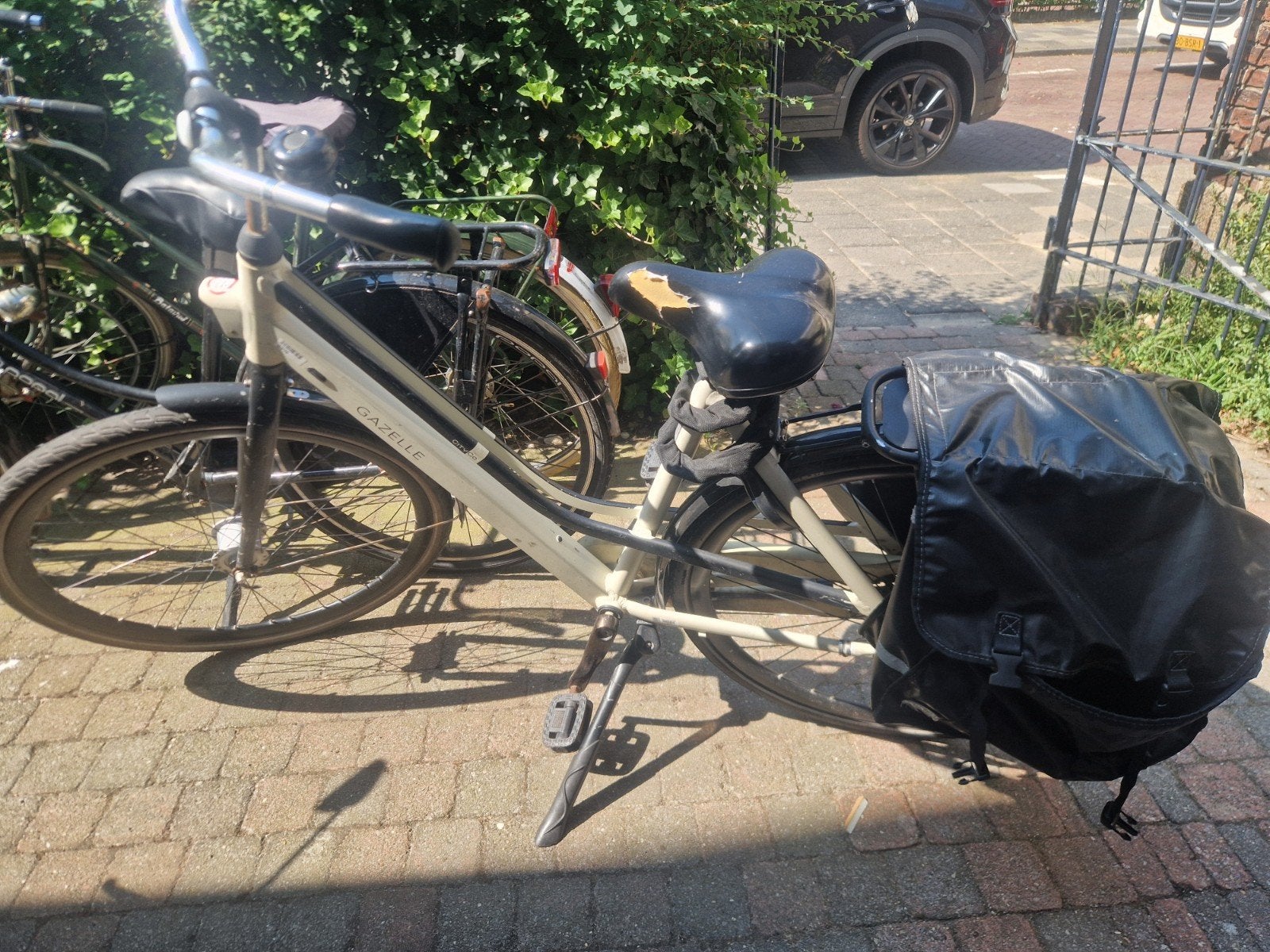 Gazelle CityGo damesfiets met fietstassen, Ophalen, Terugtraprem, Gazelle, 53 tot 56 cm