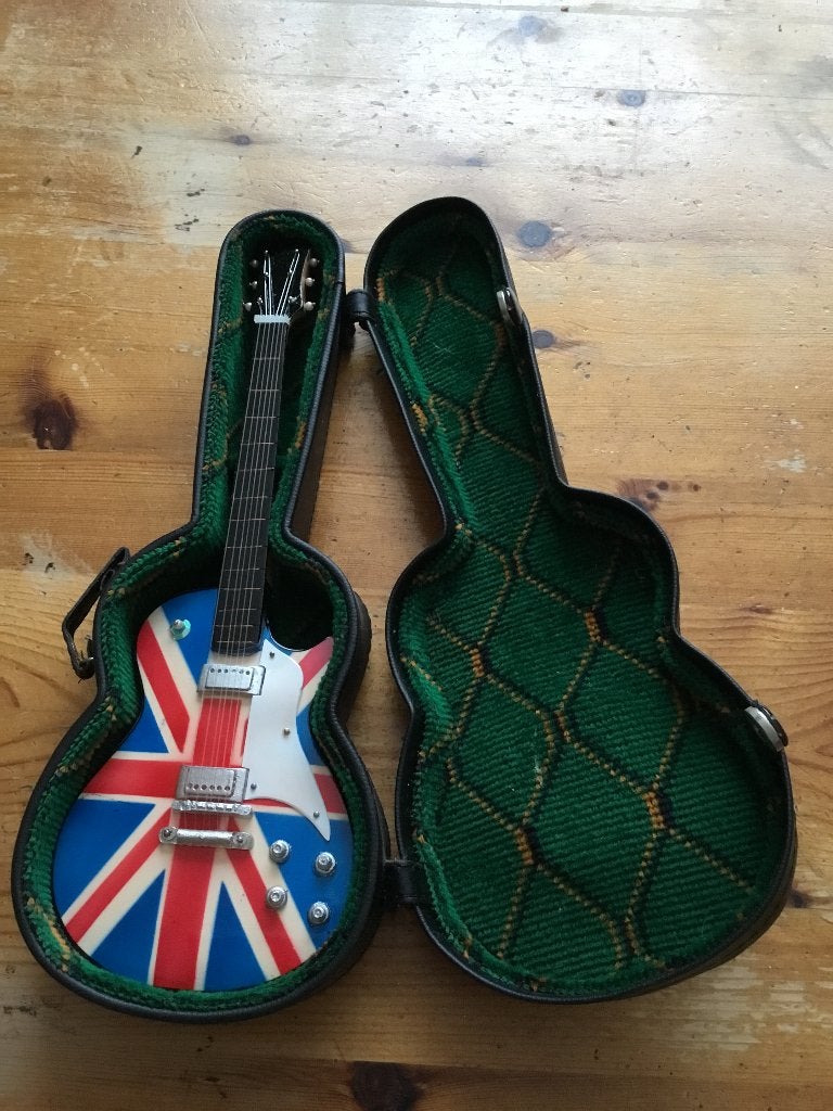 Gibson Miniatuur Gitaar in Koffer - The Who UK Townshend, Verzamelen, Muziek, Artiesten en Beroemdheden, Ophalen of Verzenden
