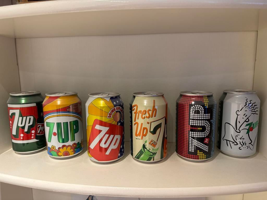 7UP Vintage limited edition art series Blikjes collectie, Ophalen of Verzenden, Nieuw