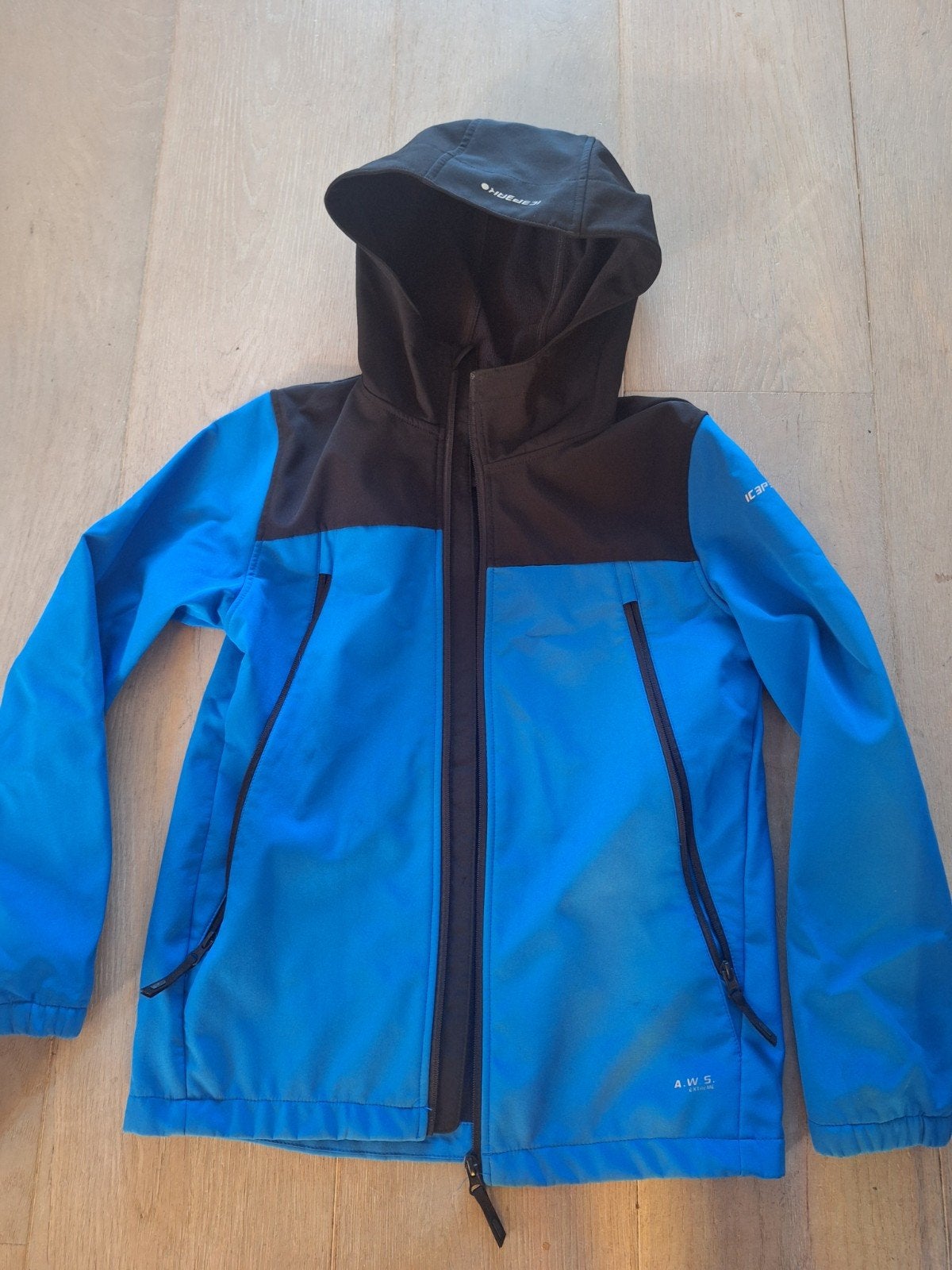 Icepeak Softshell Jas mt 164 Blauw Zwart Kinderen, Jongen of Meisje, Ophalen of Verzenden, Zo goed als nieuw, Icepeak