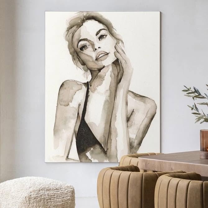 Wanddecoratie A Womans face, Ophalen, 145 cm, 190 cm, Nieuw