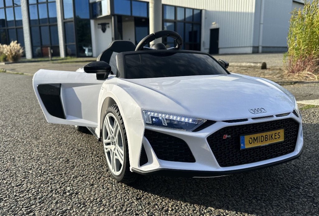 Audi R8 12v wit Afstands. / Bleutooht / Leder en Rubberba., Ophalen of Verzenden, Nieuw