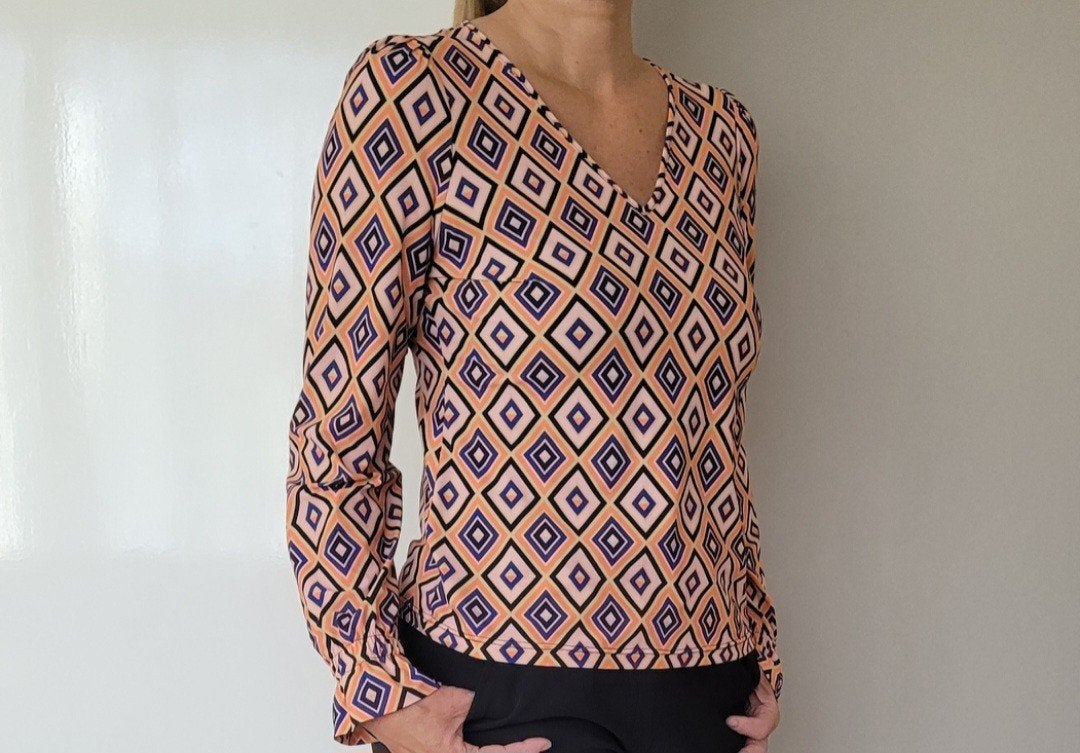 Studio Anneloes blouse S Travelstof zalm top, Studio Anneloes, Verzenden, Oranje, Zo goed als nieuw