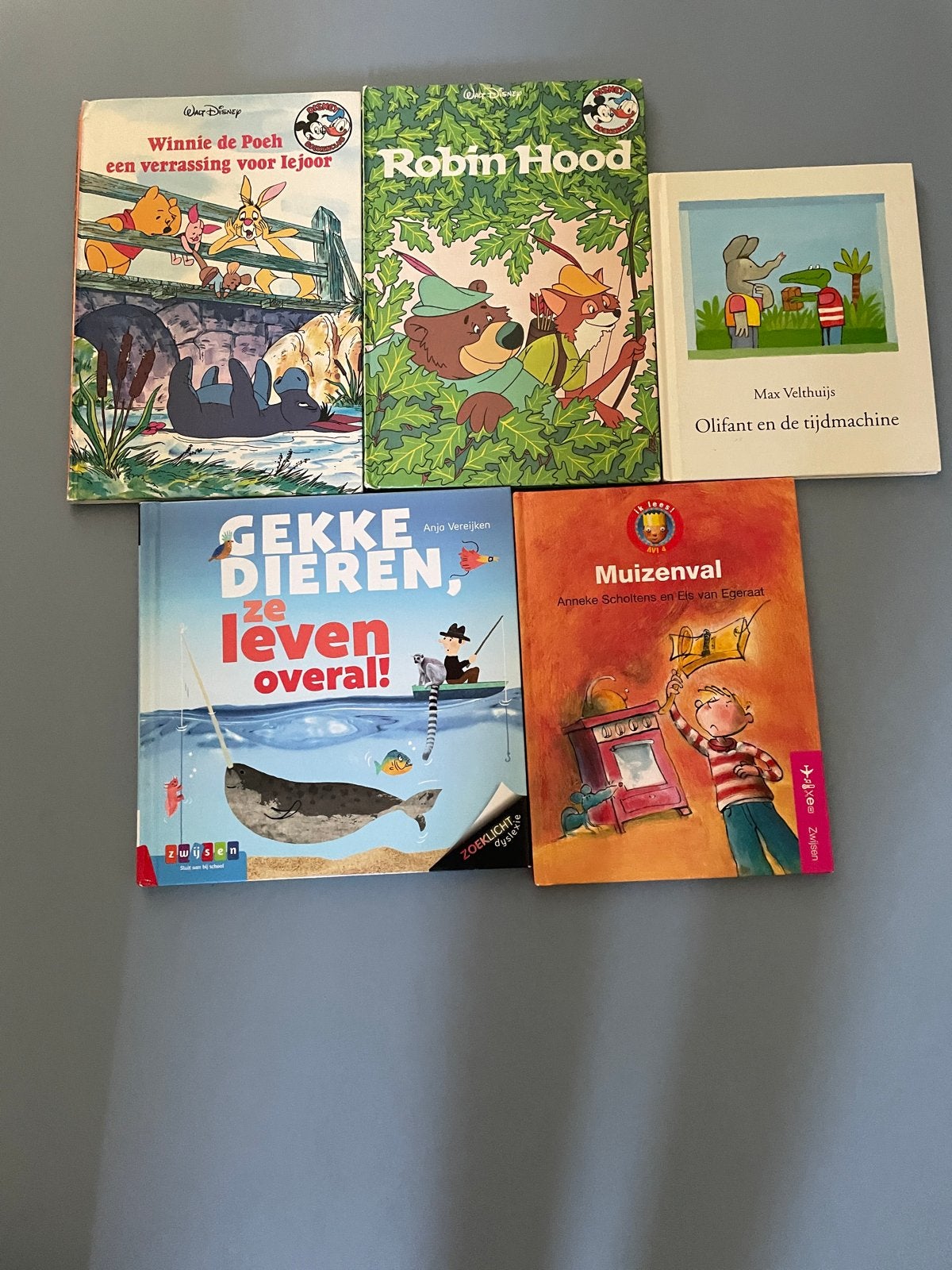 5 Kinderboeken: Disney, Max Velthuijs, Anja Vereijken, Ophalen of Verzenden, Gelezen, Fictie algemeen