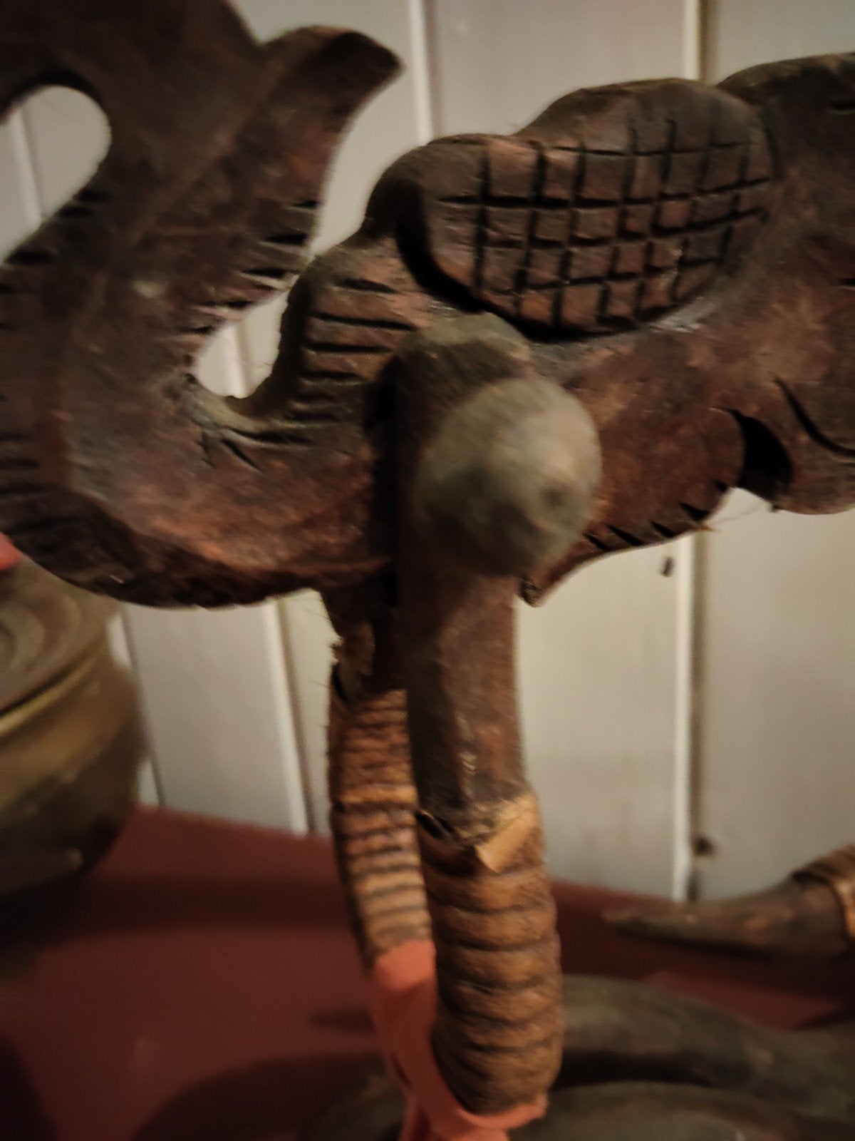 Groot schaal groot, hand, hout olifant, Antiek en Kunst, Ophalen of Verzenden