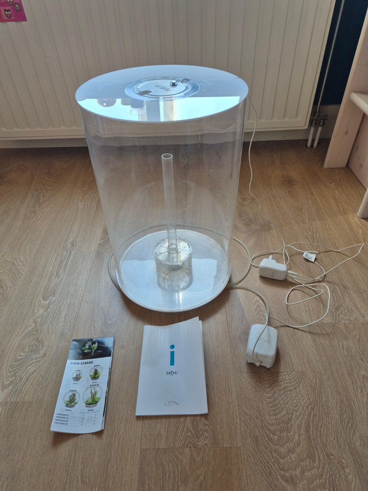 Biorb Aquarium 30 liter wit cilinder compleet, Ophalen, Gebruikt, Overige merken, Leeg aquarium