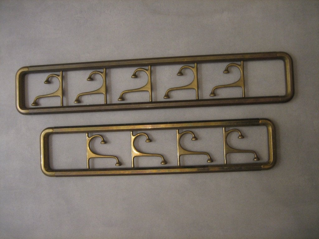 Vintage Art Deco stijl wandkapstok 2x met  inklapbare haken, Antiek en Kunst, Ophalen