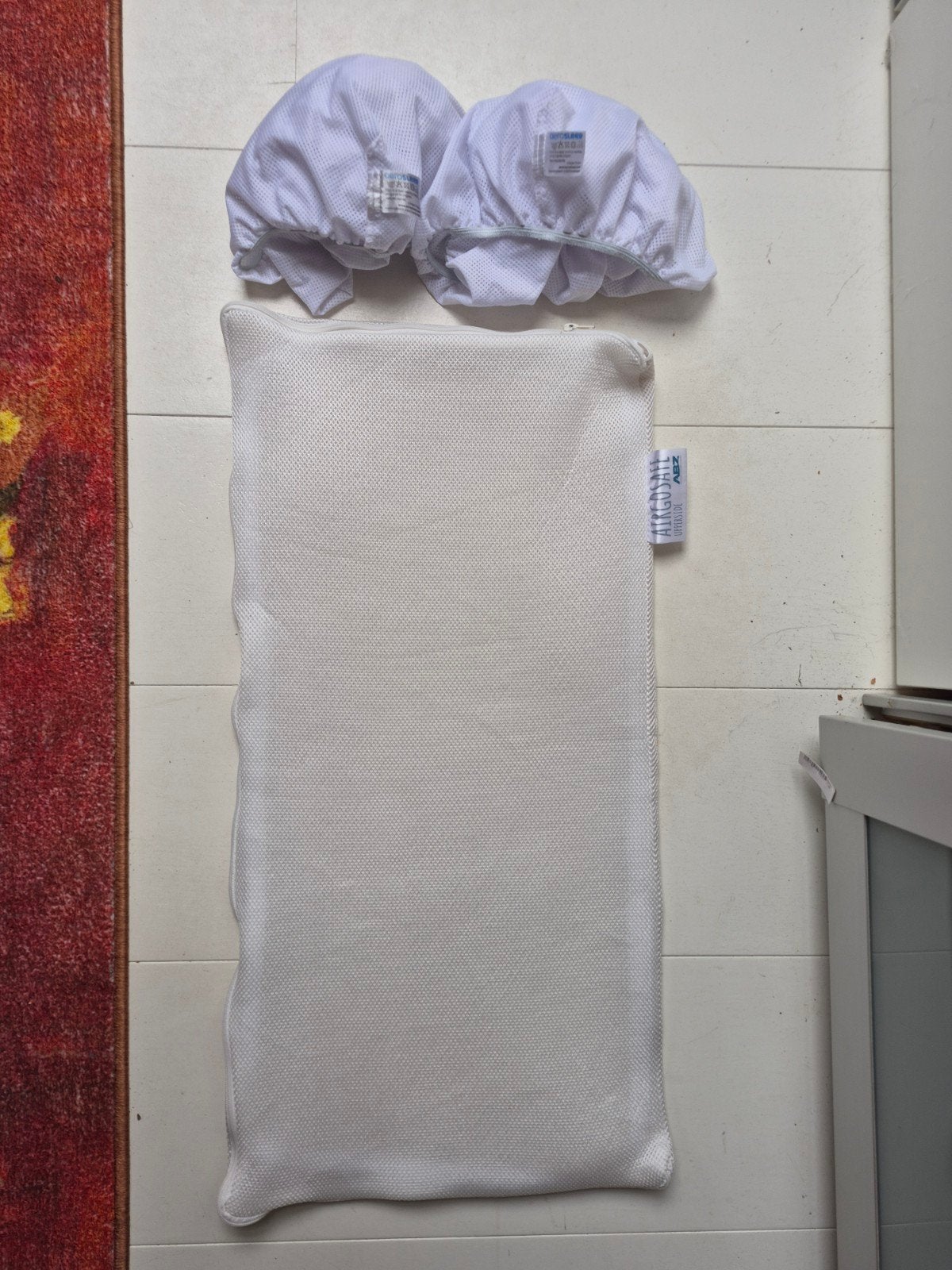 Airgosafe topper 75x34cm met 2 Aerosleep hoezen, Ophalen of Verzenden, Gebruikt, Matrasbeschermer, Ademend