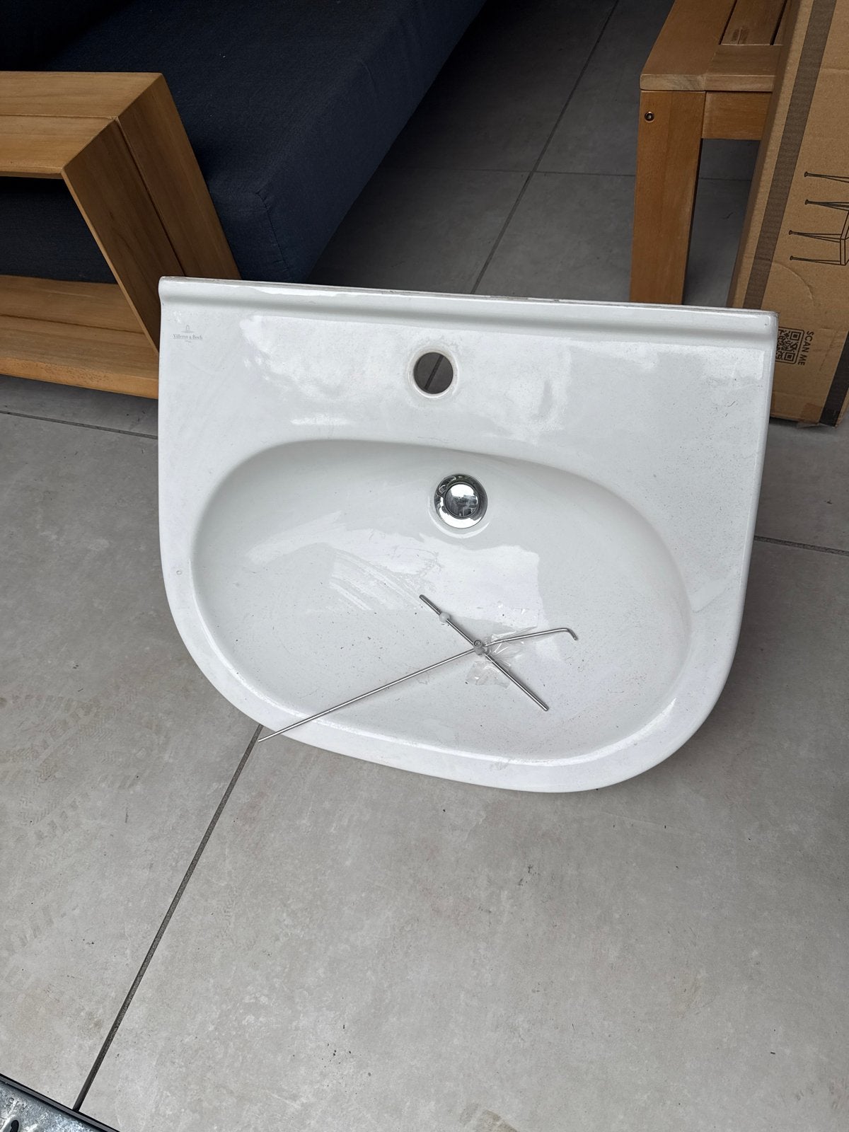 Villeroy & Boch wastafel, wit, zgan, Ophalen of Verzenden, Zo goed als nieuw, Wastafel