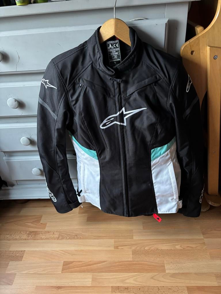 Alpinestars Stella Dames Motorjas - Zwart/Wit/Mint, Motoren, Kleding | Motorkleding, Ophalen of Verzenden, Nieuw zonder kaartje