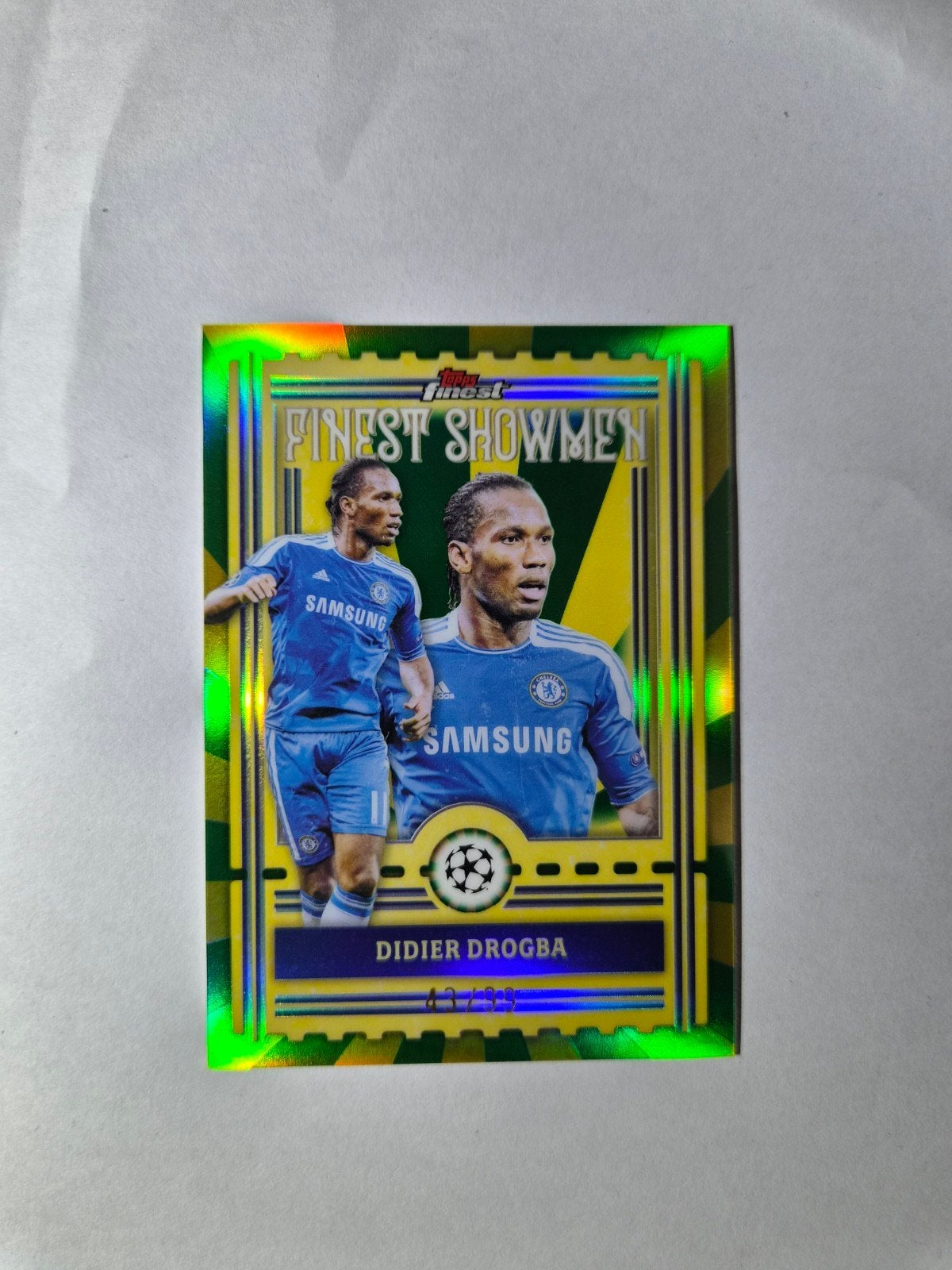 Didier Drogba Finest Showmen Topps Champions League Kaart, Ophalen of Verzenden