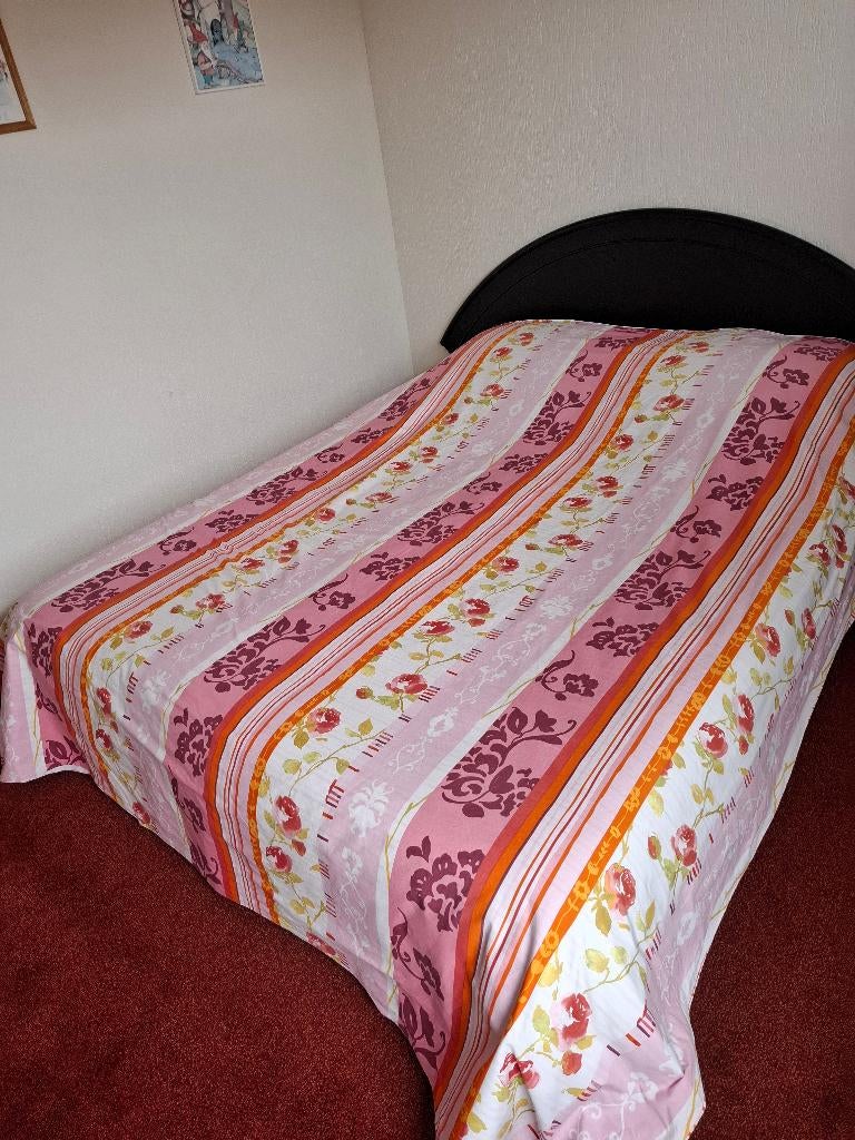 Tweepersoons bed, Huis en Inrichting, Slaapkamer | Bedden, Ophalen, Zwart, Tweepersoons, 200 cm