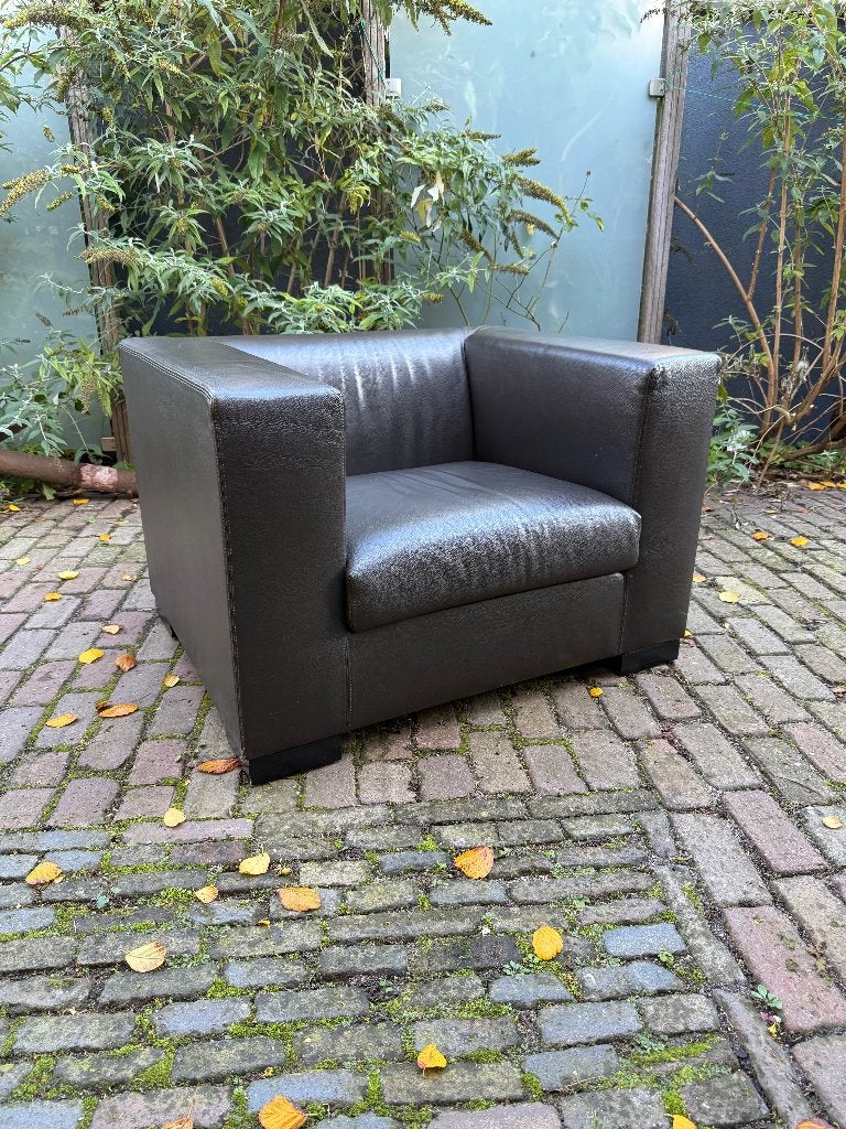 Wittmann Paolo Piva Camin fauteuil donkerbruin, Rustiek Chique Loungen Klassiek Modern Tijdloos, 75 tot 100 cm, Zo goed als nieuw