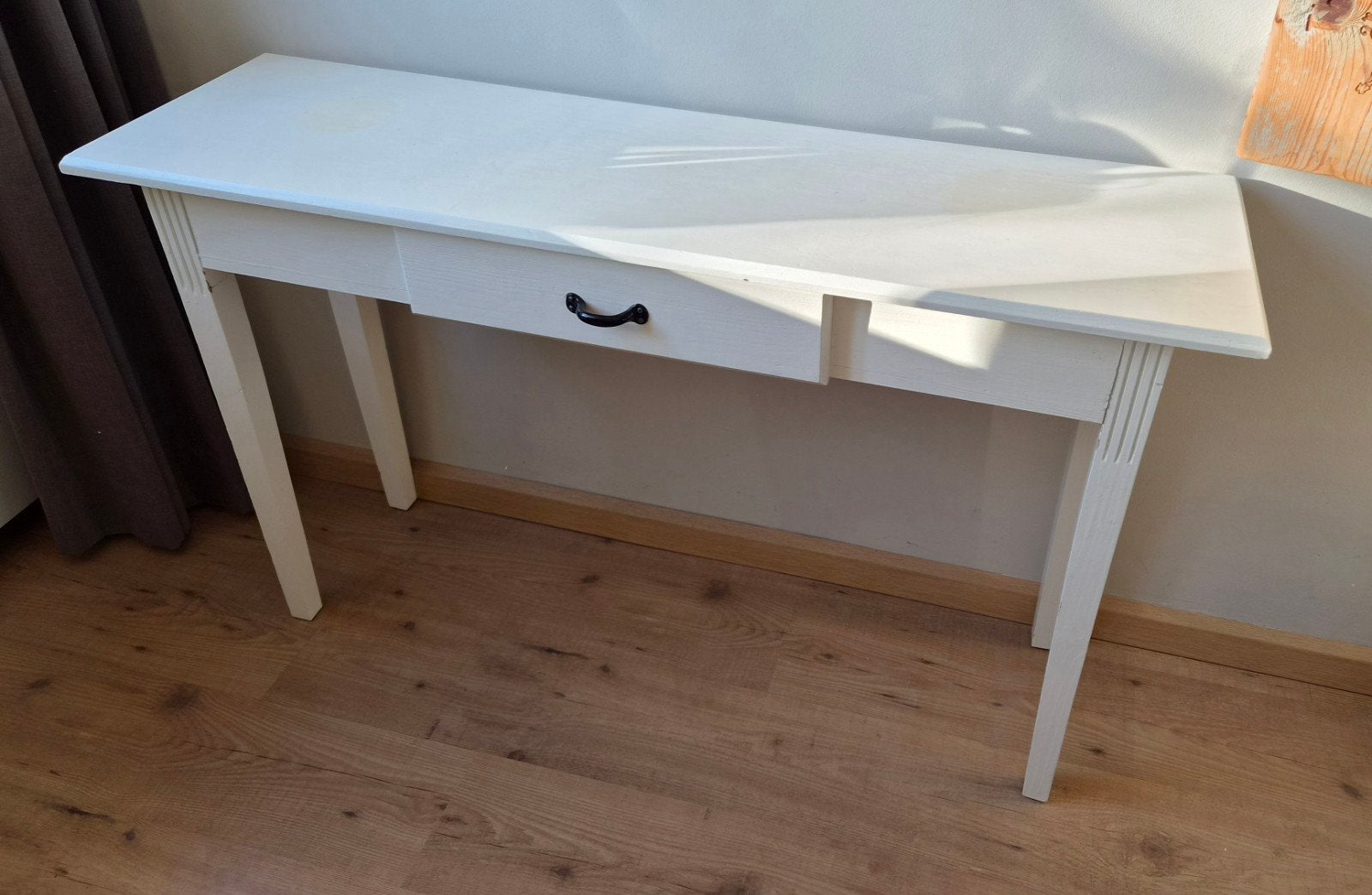 Sidetable wit 120cmx35cm, Ophalen, Gebruikt, 100 tot 150 cm, 25 tot 50 cm