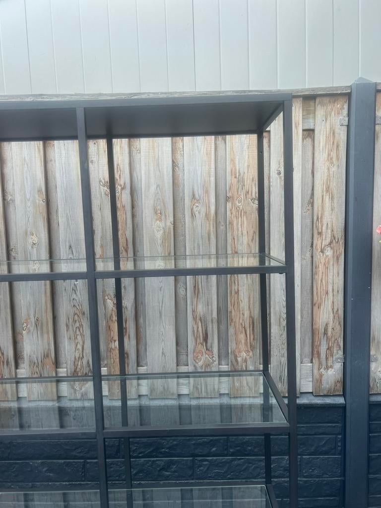 Glazen kast, Huis en Inrichting, Kasten | Vitrinekasten, Gebruikt, 150 tot 200 cm, 25 tot 50 cm, 50 tot 100 cm