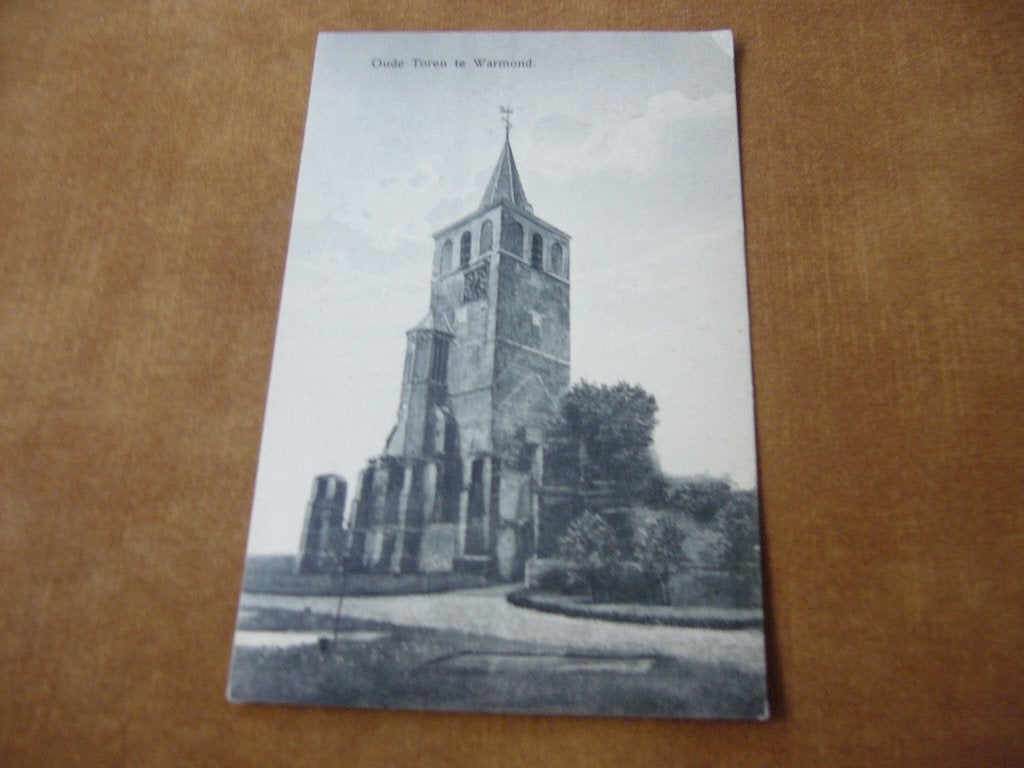 WARMOND  =  OUDE TOREN  1927, Verzamelen, Ophalen of Verzenden, 1920 tot 1940, Gelopen, Zuid-Holland