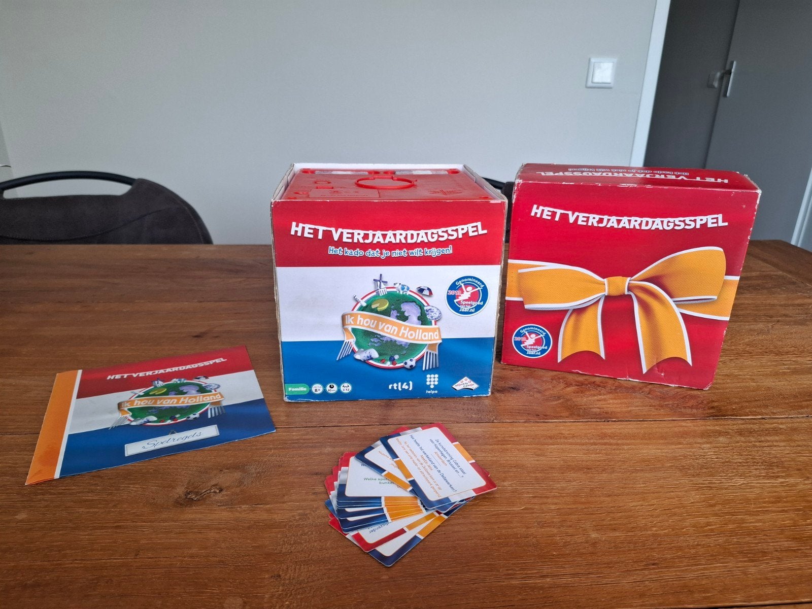 Ik Hou Van Holland Het Verjaardagsspel + Uitbreidingsset, Drie of vier spelers, Ophalen of Verzenden, Zo goed als nieuw, Talpa