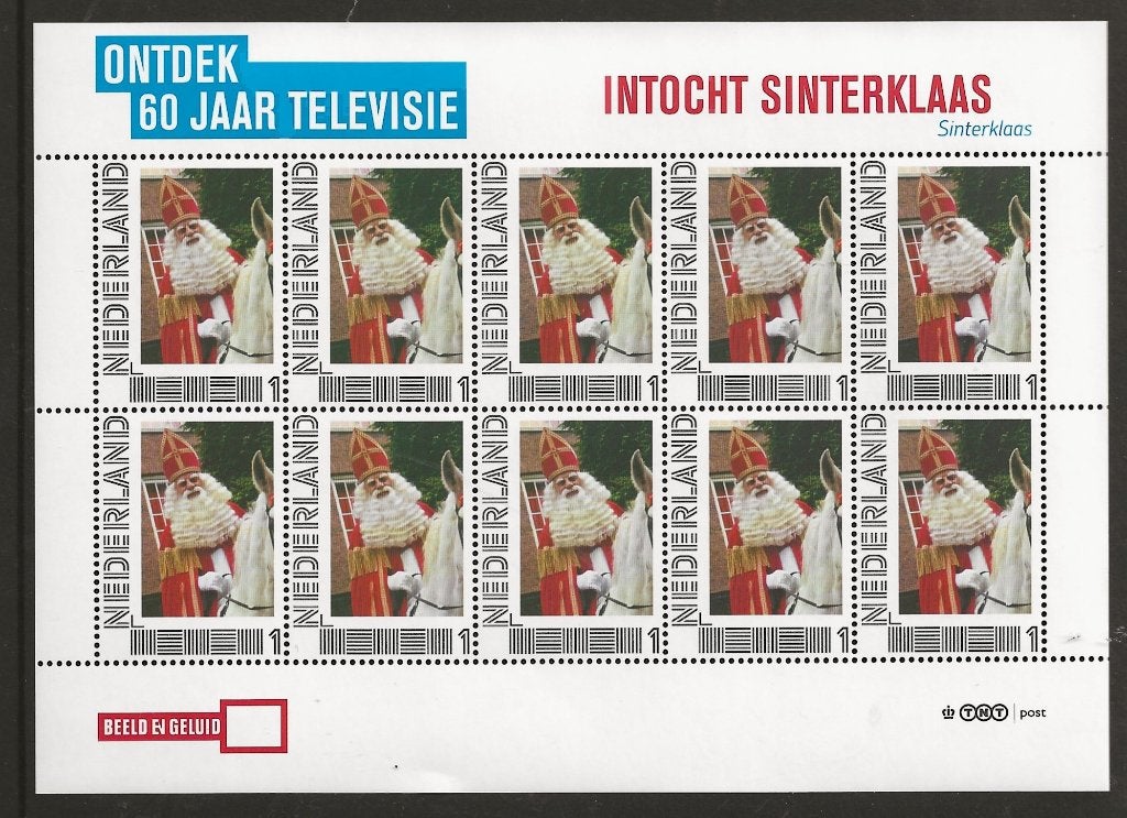 Vel Persoonlijke zegels Intocht Sinterklaas postfris, Ophalen of Verzenden, Postfris