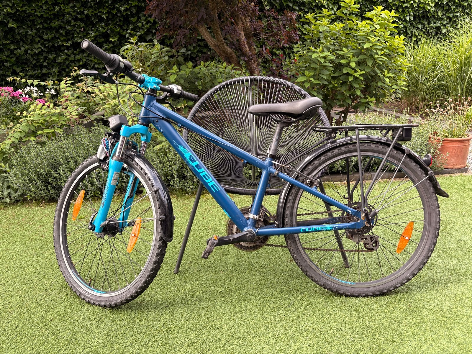 Cube kinderfiets 24 inch – blauw, 21 versnellingen, Fietsen en Brommers, Ophalen, Gebruikt, 20 inch of meer