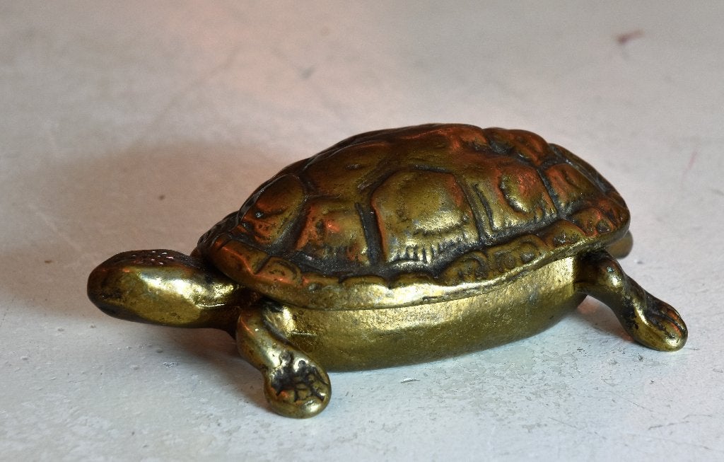 Victoriaanse messing schildpad, Ophalen of Verzenden, Koper