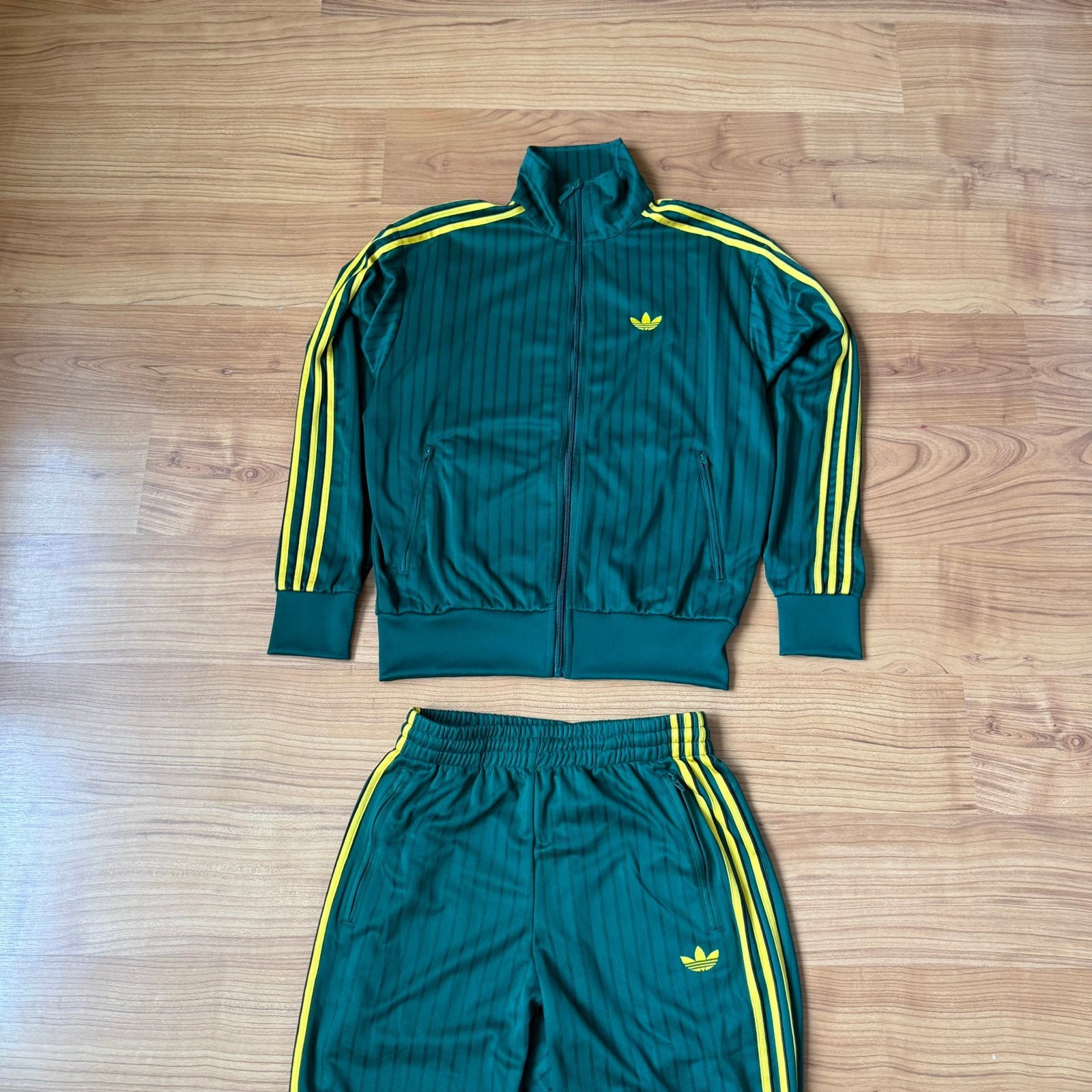 adidas Originals Firebird Pinestripes Trainingspak - S, Ophalen of Verzenden, Zo goed als nieuw, Maat 46 (S) of kleiner, Groen