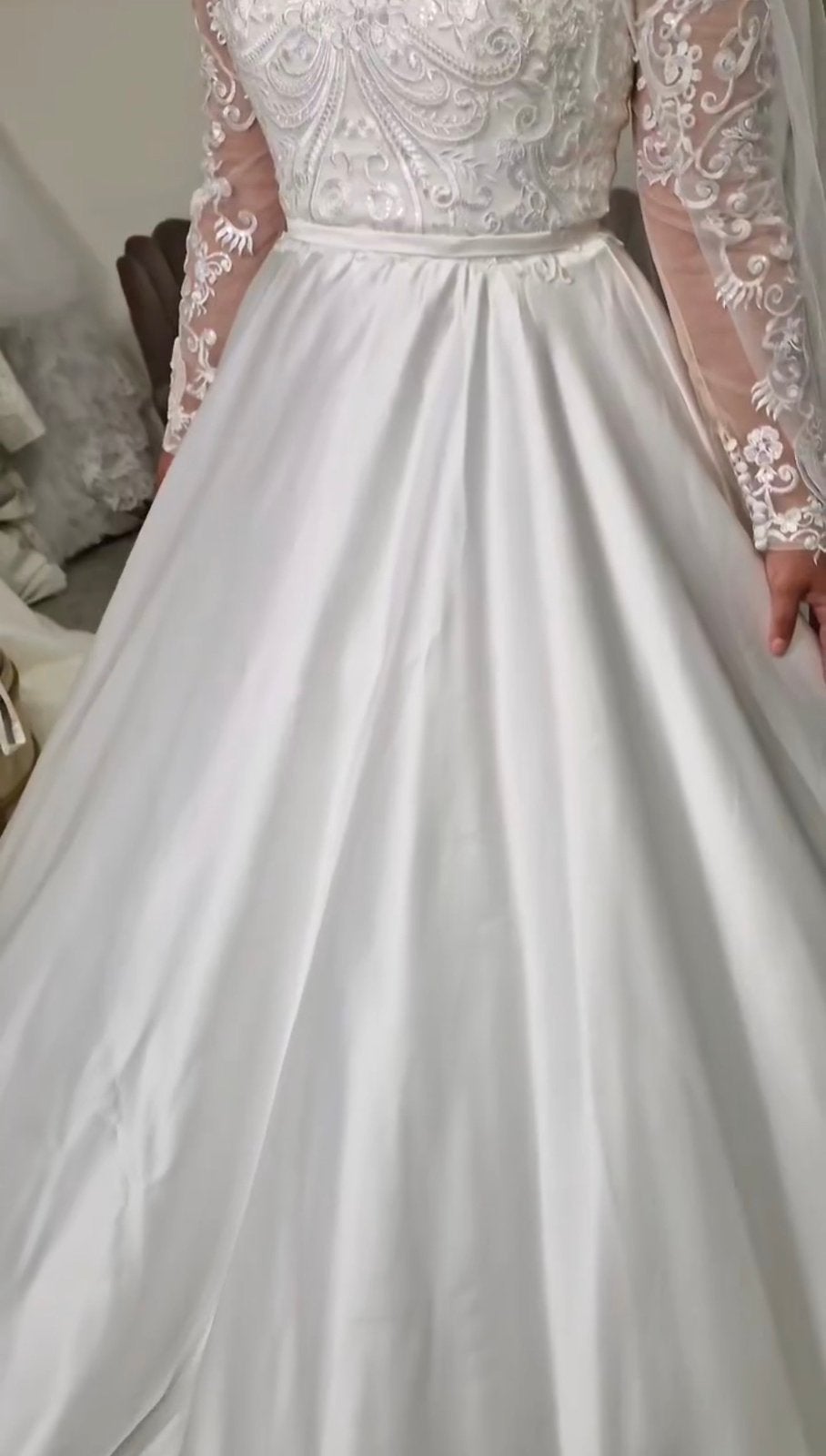 Bruidsjurk trouwjurk mermaid ballroom A line, Ophalen of Verzenden, Zo goed als nieuw, Wit, Trouwjurk