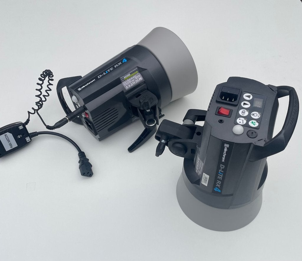 Twee studioflitsers, Ophalen, Elinchrom, Zo goed als nieuw, Inclusief draagtas