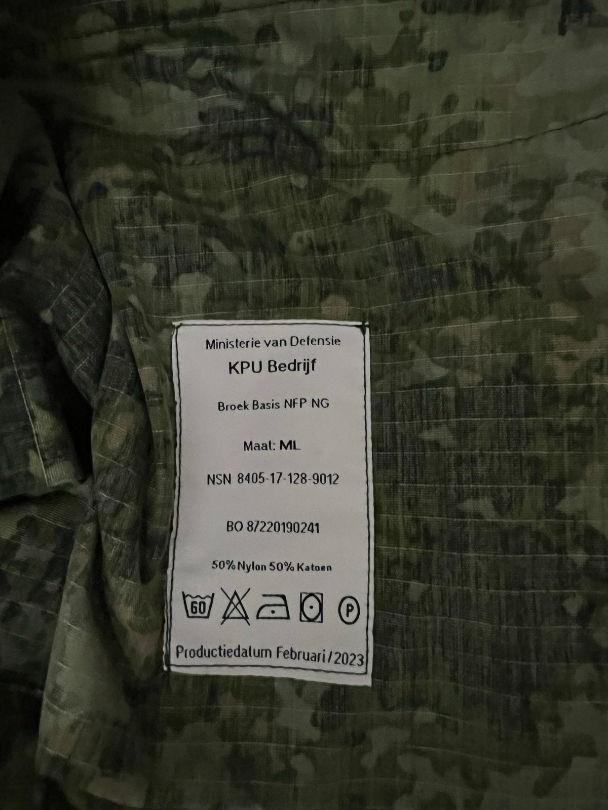 Nieuwe NFP militaire broek (KPU Bedrijf), Ophalen of Verzenden, Nieuw, Overige kleuren, Overige jeansmaten