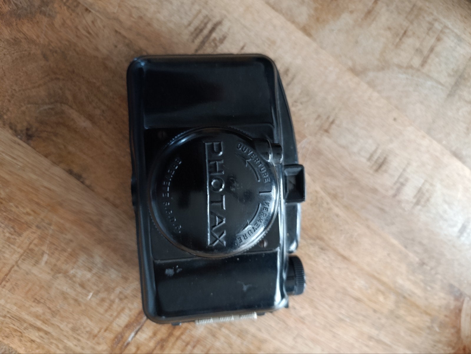 Zoldervondst: Bakelieten MIOM Photax camera (jaren '30-'50), Ophalen of Verzenden, Gebruikt, Compact, Overige Merken
