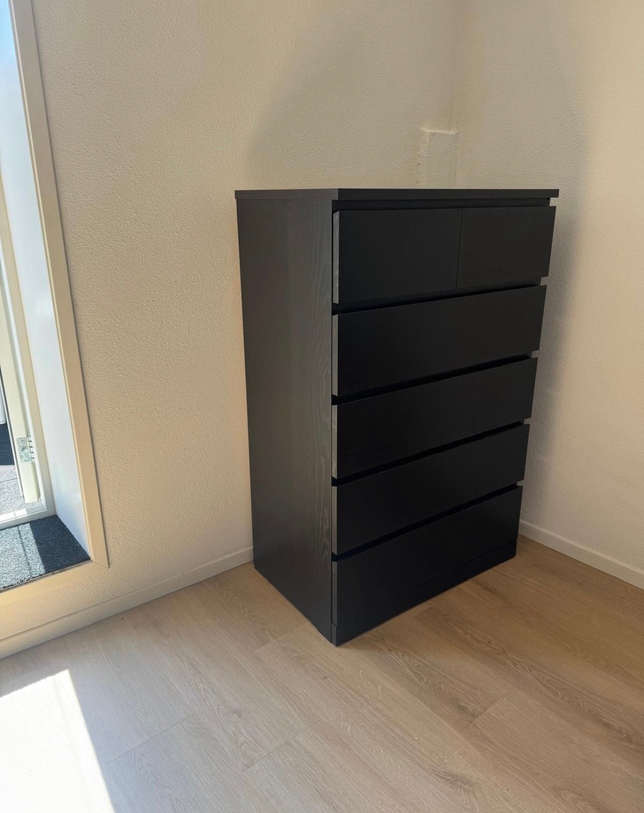 Ikea Malm ladenkast zwart, Ophalen, 50 tot 100 cm, Zo goed als nieuw, 3 of 4 laden