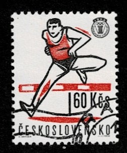 1256 Tsjecho-Slowakije sport 1e Tsjechische zomerspelen, Ophalen of Verzenden, Overige landen, Gestempeld