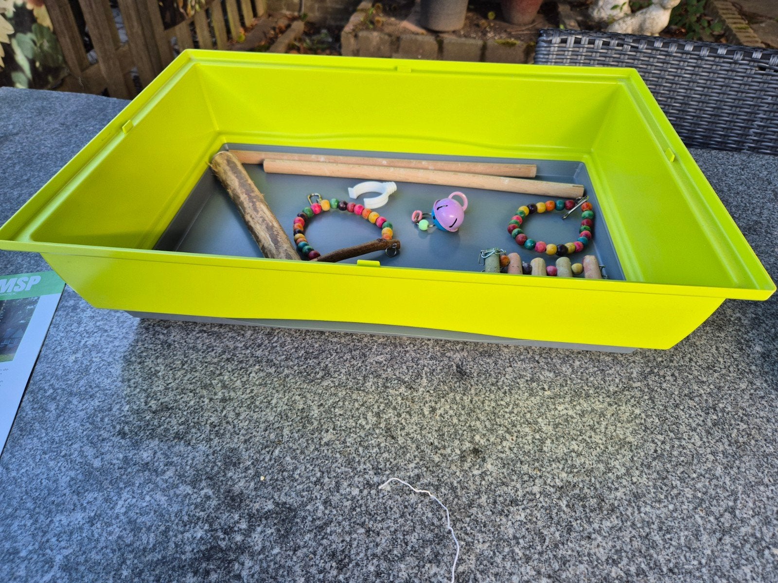 Vogelkooi onderstel en speeltjes, Dieren en Toebehoren, Ophalen of Verzenden, Kooi-accessoires
