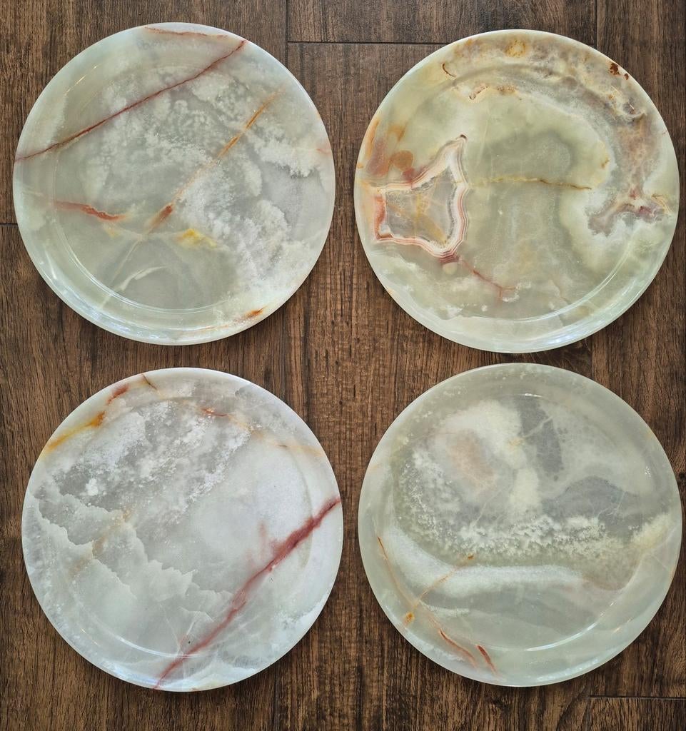 4 grote Onyx eetborden 30 CM, Ophalen of Verzenden