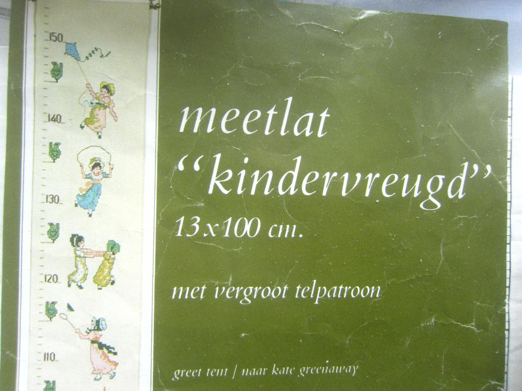 lanarte kate greenaway kindervreugd meetlat borduurpatroon, Hobby en Vrije tijd, Borduren en Borduurmachines, Ophalen of Verzenden