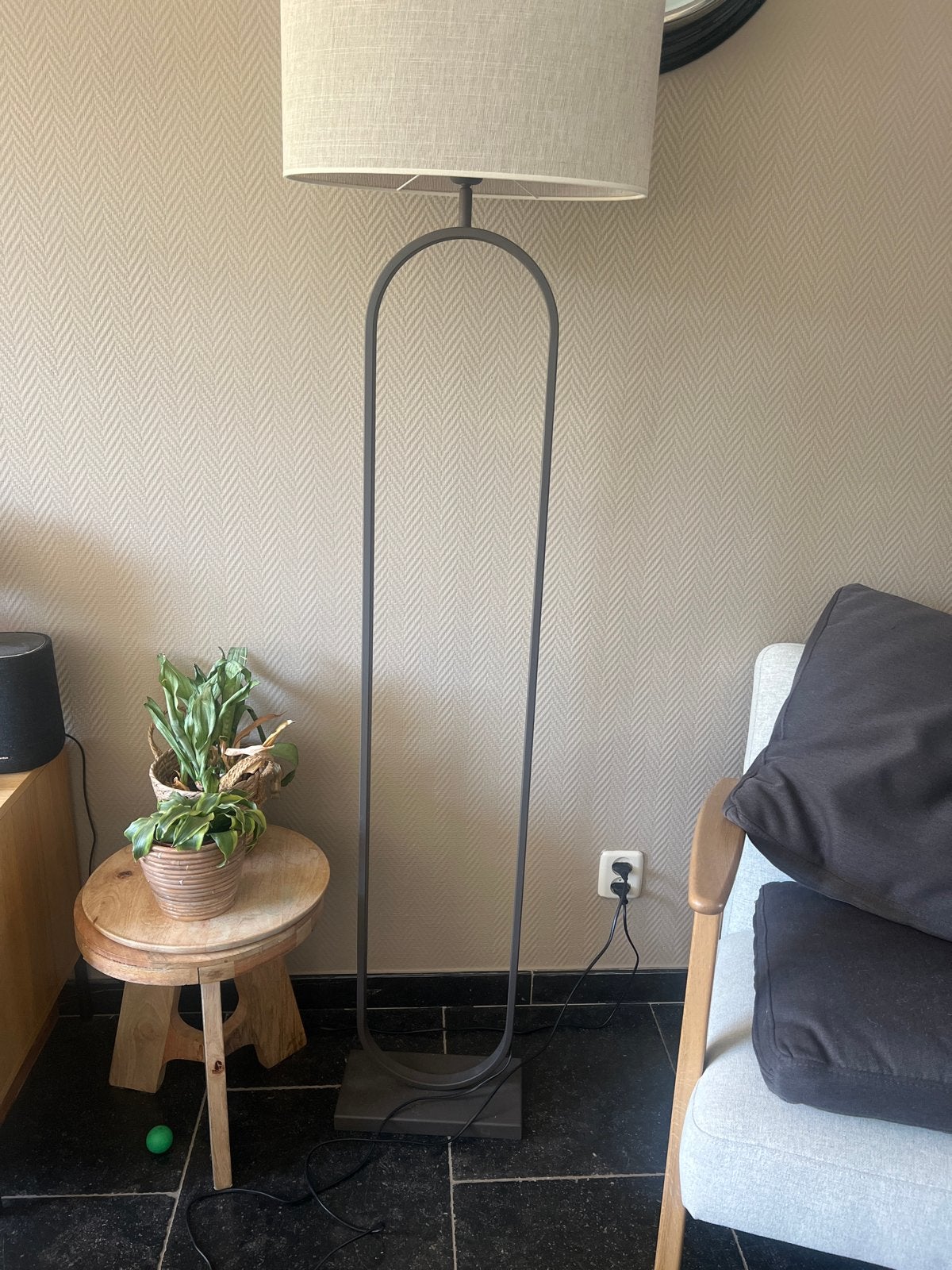 Nieuwe donkerbruine lamp zonder kap, Ophalen, Nieuw, Metaal, 100 tot 150 cm