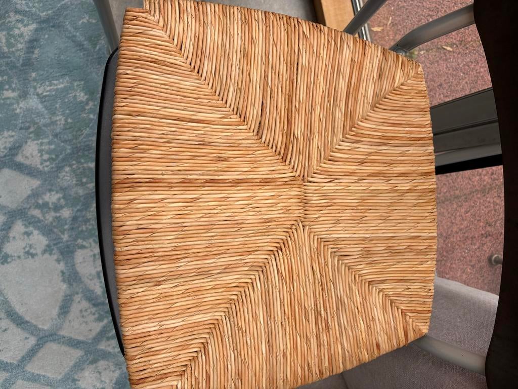 Handgemaakte rieten stoelzitting, Huis en Inrichting, Stoelen, Gebruikt, Bruin, Riet of Rotan, Ophalen of Verzenden