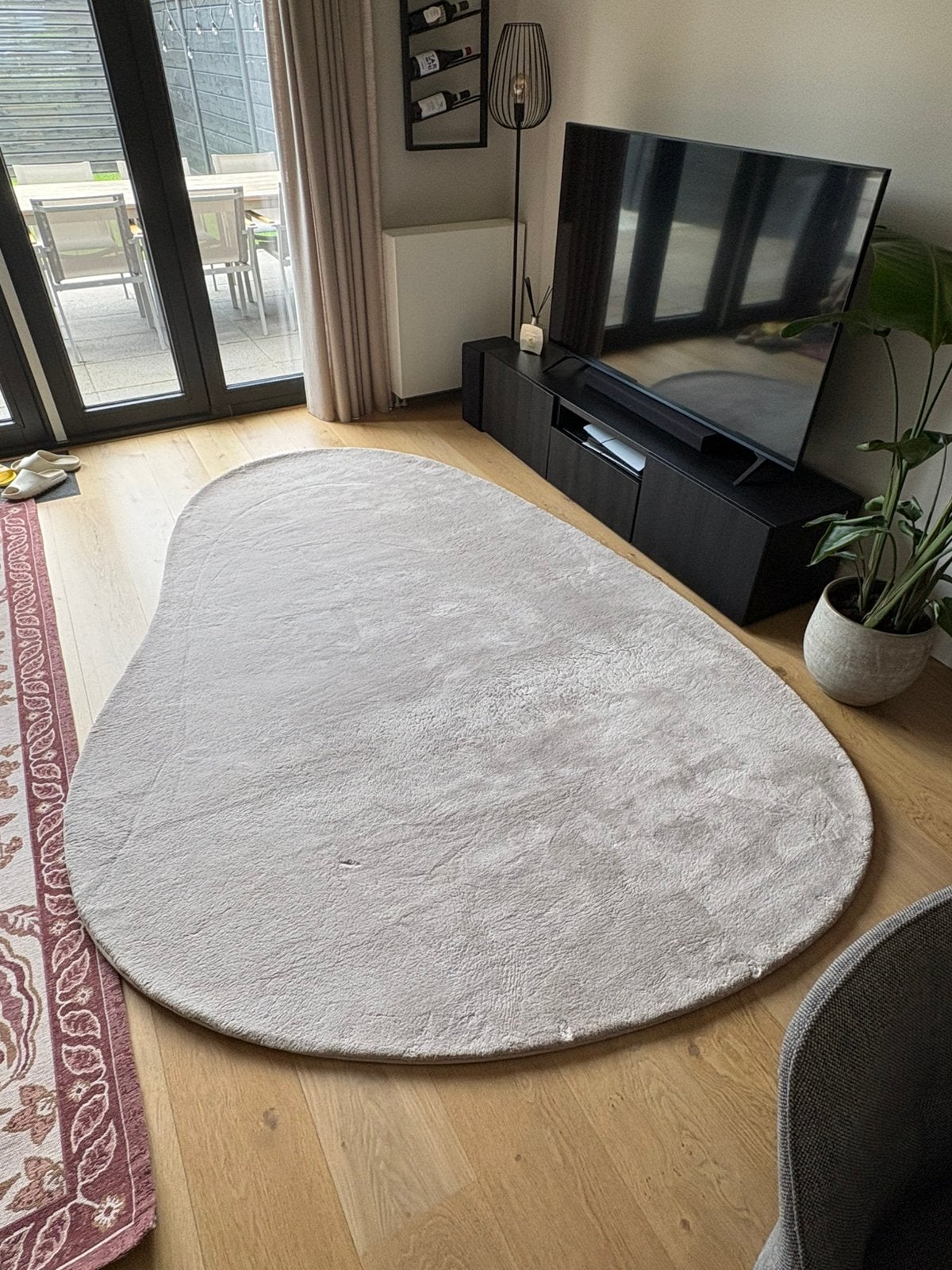 Zacht beige vloerkleed - zgan!, Ophalen, Beige, 200 cm of meer, Zo goed als nieuw