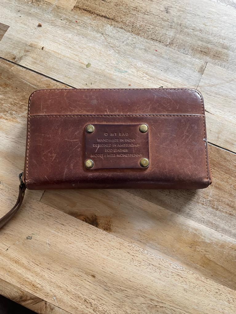 O My Bag Miss Moneypenny Portemonnee Leer Bruin, Sieraden, Tassen en Uiterlijk, Overige merken, Bruin, Ophalen of Verzenden, Zo goed als nieuw