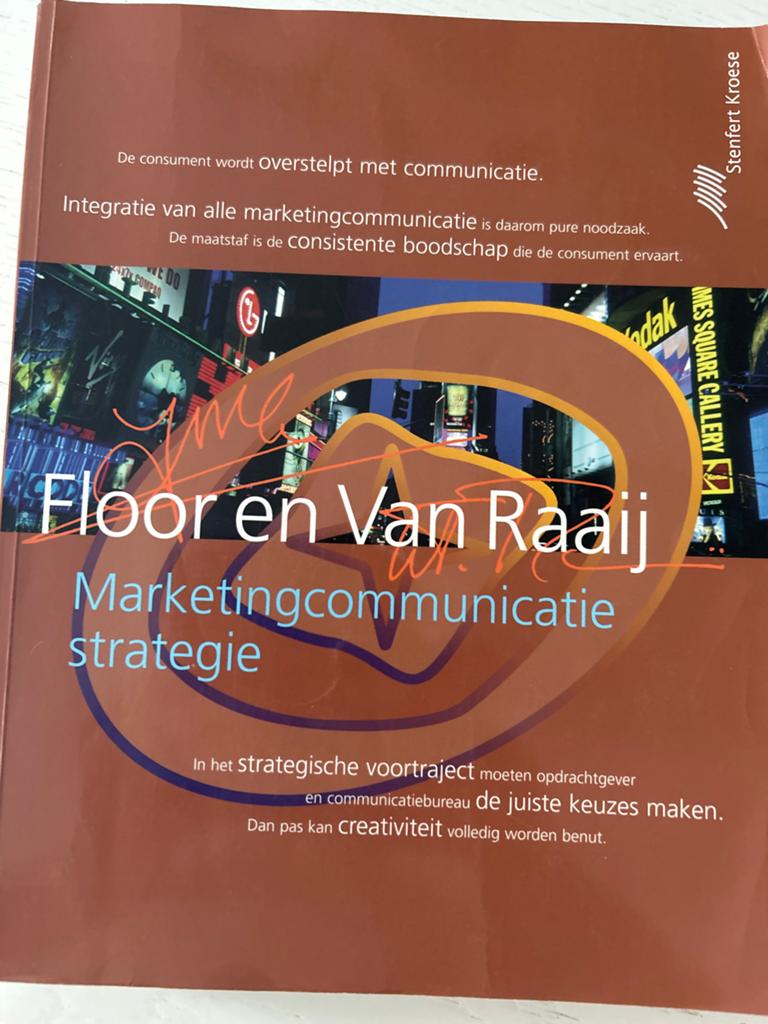 W.F. van Raaij - Marketingcommunicatiestrategie, Ophalen of Verzenden, Zo goed als nieuw, W.F. van Raaij; J.M.G. Floor, Nederlands