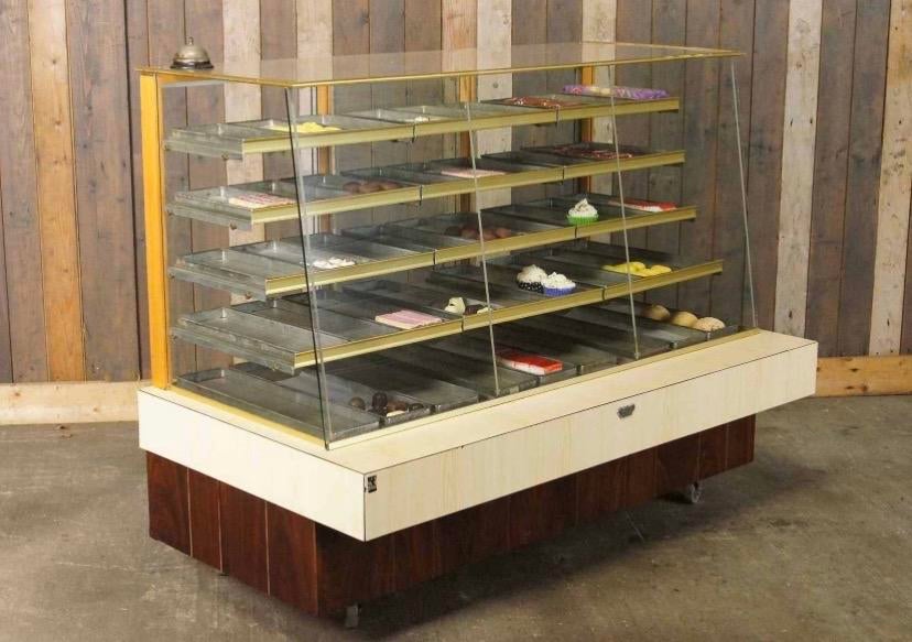 Vintage Vitrine Toonbank Bakkerij Koning - Haarlem jaren '60, Antiek en Kunst, Ophalen