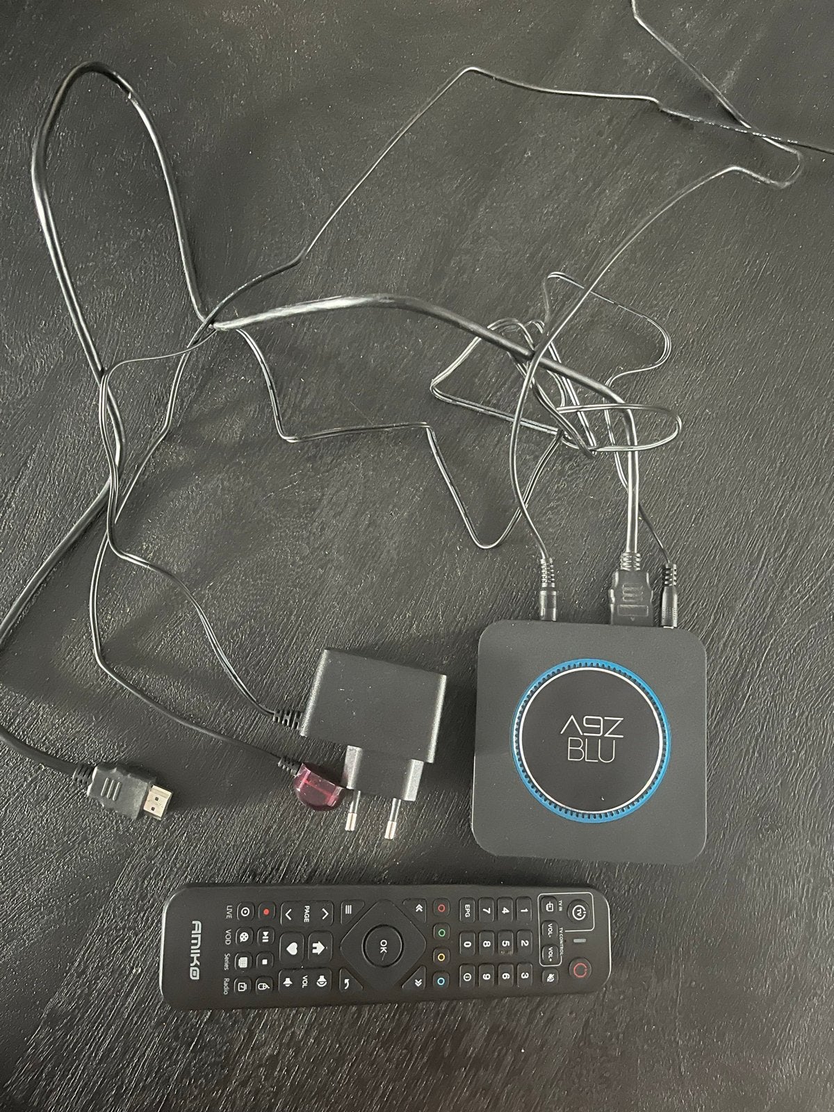 Amiko A9Z BLU OTT Android Streaming Media Player 4K UHD, Audio, Tv en Foto, Mediaspelers, Gebruikt, Zonder harde schijf, HDMI