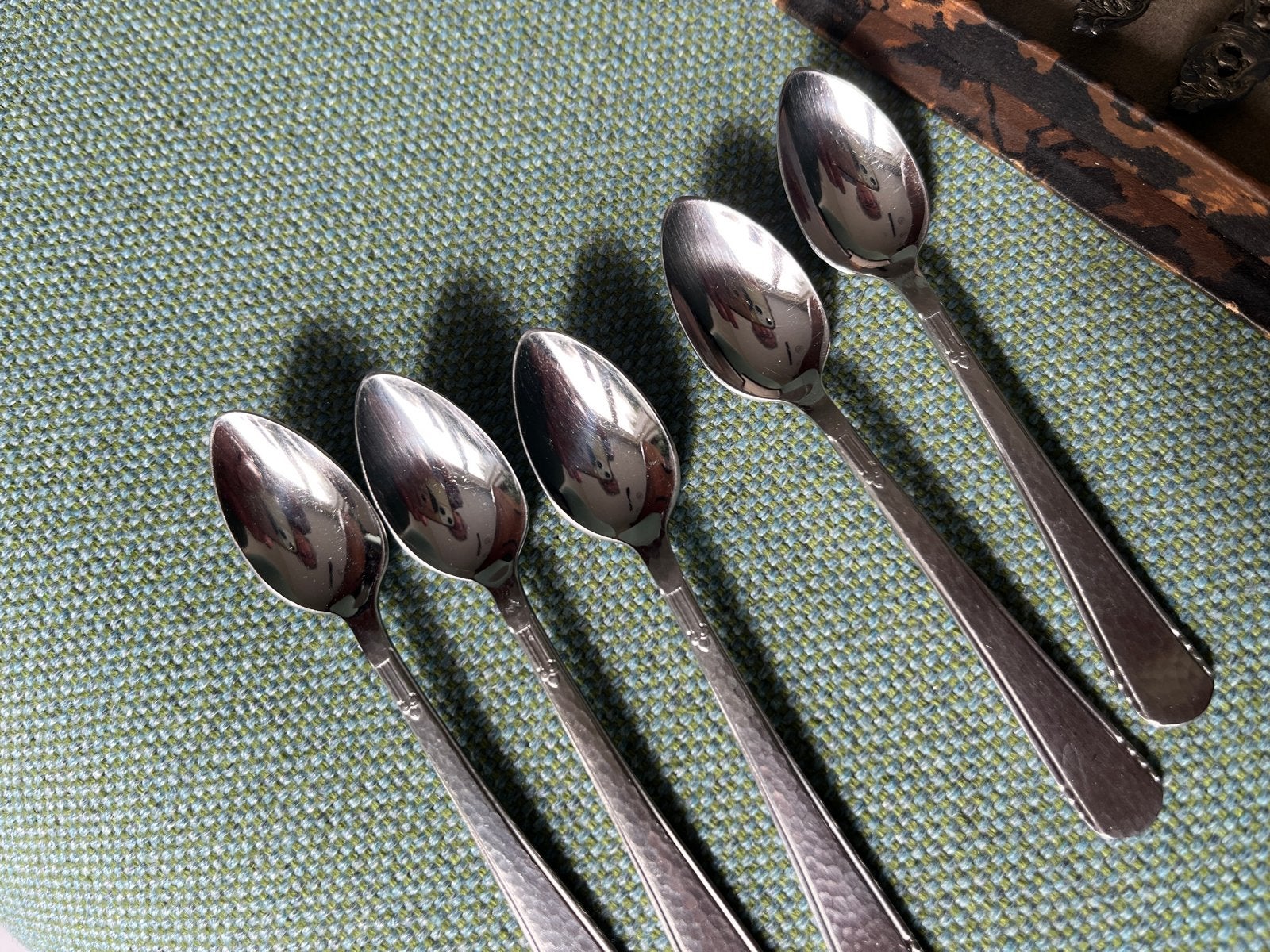 Set van 5 likeurlepeltjes, Ophalen of Verzenden