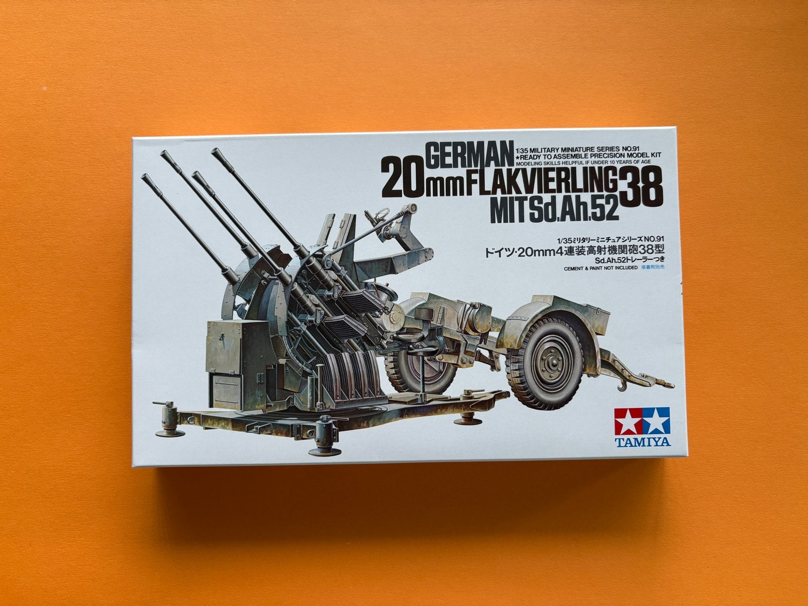 Tamiya German 20mm Flakvierling 38 met Sd.Ah.52, Verzenden, 1:32 tot 1:50, Overige typen, Nieuw