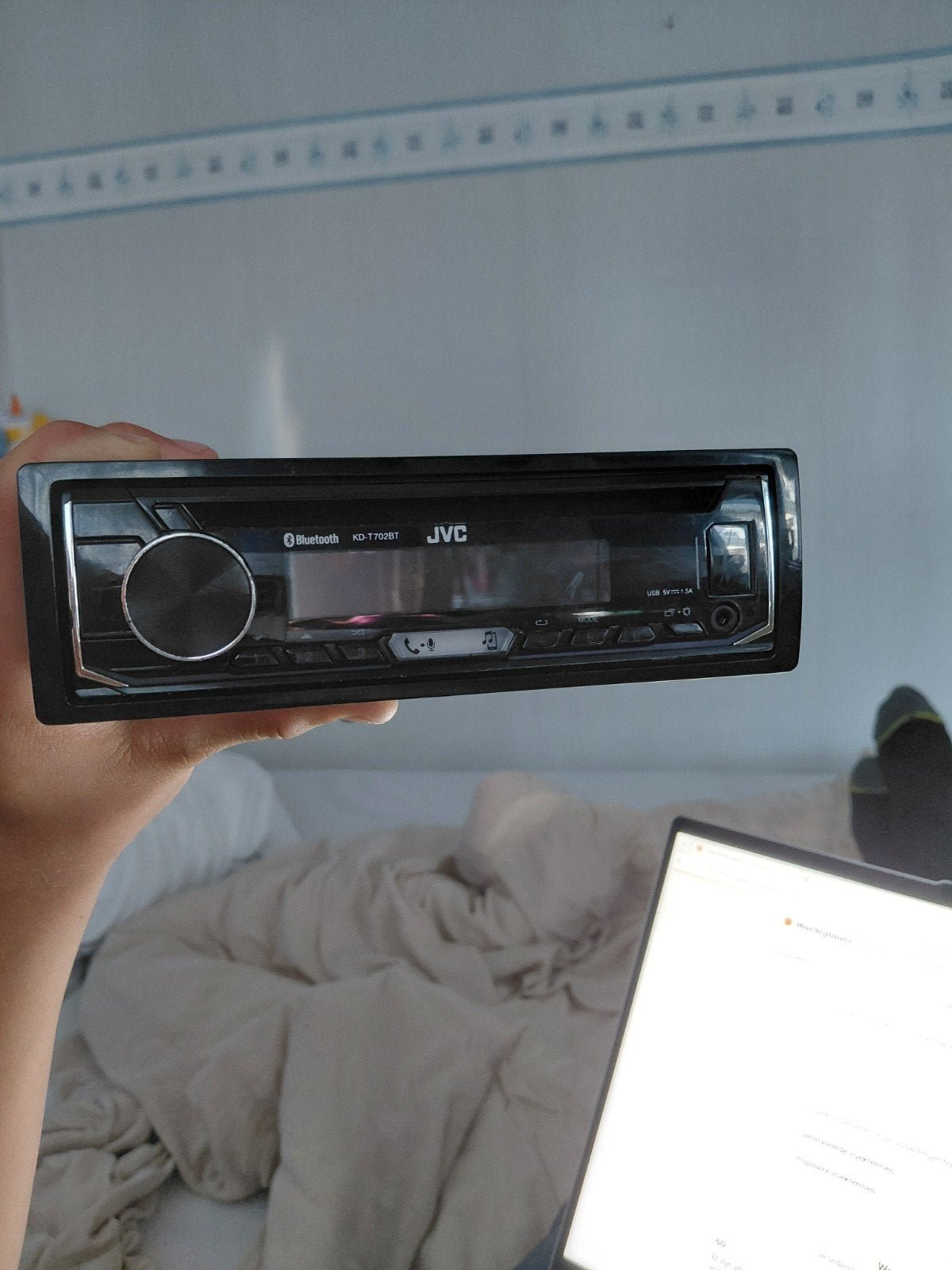 JVC auto radio met Bluetooth - Zo goed als nieuw, Ophalen, Zo goed als nieuw